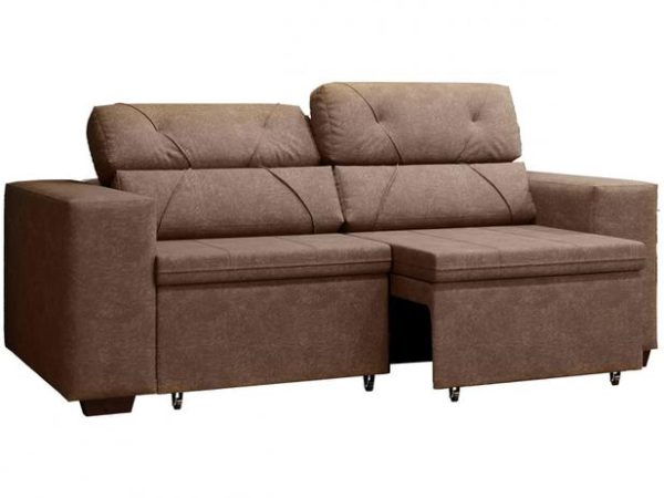 OFERTA 25/01/25 Sofá Retrátil e Reclinável 3 Lugares Suede - PM 121927506