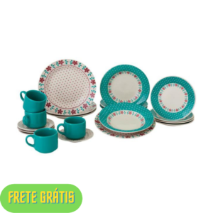 OFERTA 28/12/2024 Aparelho de Jantar Chá 20 Peças Biona Cerâmica - Redondo Donna - PM 143282000