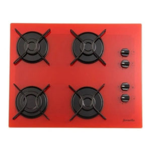 AME - Fogão Cooktop A Gás Fornello 4 Bocas Vermelho Bivolt - 2026856966