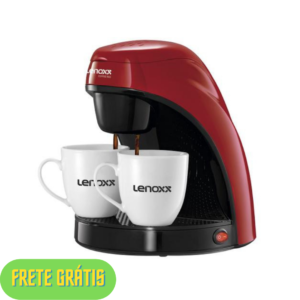 PM - Cafeteira Elétrica Lenoxx PCA 031 Preta e Vermelha - 2 Xícaras - 222065500