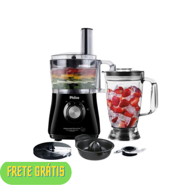 PM - Multiprocessador Philco Preto All in One 2 Citrus - 2 Velocidades + Pulsar 800W - 023722200