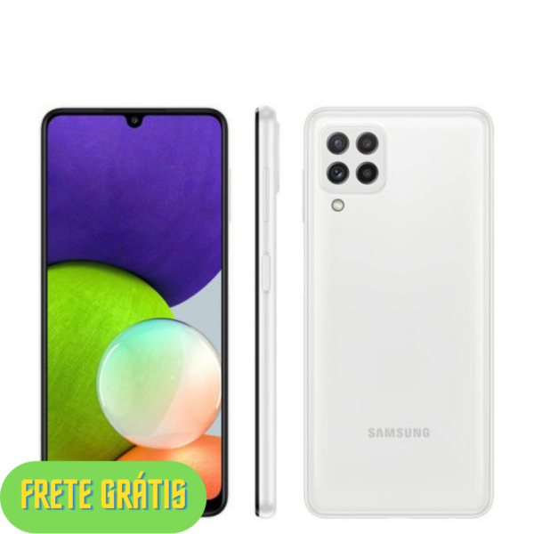 PM Smartphone Samsung Galaxy A22 128GB Branco 4G - 4GB RAM Tela 6,4” Câm. Quádrupla + Selfie 13MP - 231143800