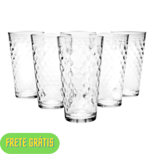 PM - Jogo de Copos de Vidro 350ml 6 Peças Nadir - SM Marrocos - 142259900