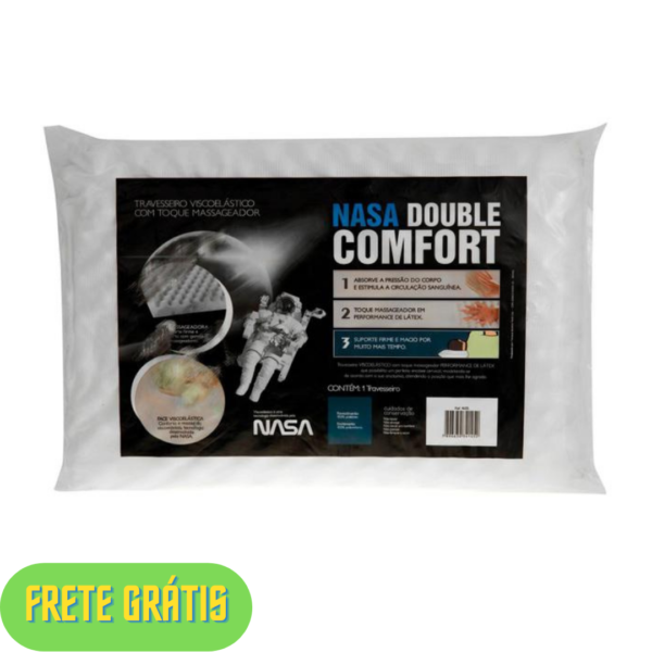 OFERTA 11/12/24 Travesseiro Nasa Fibrasca Viscoelástico - NASA Double Comfort - PM 111907000