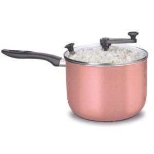 PM - Pipoqueira antiaderente tampa de vidro 22cm 4,8l rosê mta - dd6kbc142k