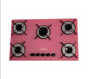 PM - Fogão Cooktop Tripla Chama 5 Bocas Bivolt Rosa Chamalux - fg8324ec7a