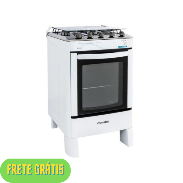 OFERTA 23/01/25 Fogão 4 Bocas Esmaltec Ágata - Acendimento Automático Branco - PM 012258101