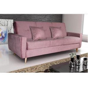 PM - Sofá Cama 3 Lugares Veludo Pâmela Matrix - aa2af266g6