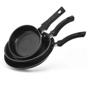 OFERTA 03/11/24 Conjunto de Frigideiras 3 Peças Antiaderente Techflon Nacional - Alumínio Nacional - PMgkf8k2bcc2