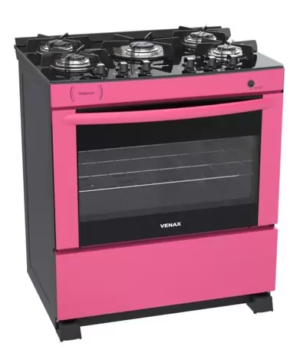 PM - Fogao a gas delplus vitreo bl 5 q pink gas glp - VENAX - jh5bcaadag