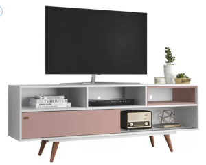 PM - Rack para TV até 48” 1 Porta Pés Palito Retrô - Olivar Móveis Lyon - 232587600