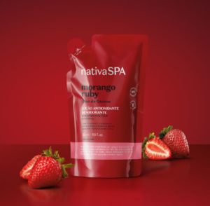 BOT -  Refil Loção Antioxidante Desodorante Corporal Nativa SPA Morango Ruby 350ml - B01650