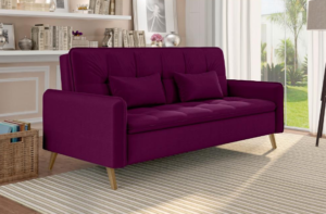 PM - Sofá-cama Matrix Donna em Veludo com 200cm de Largura - 55003605