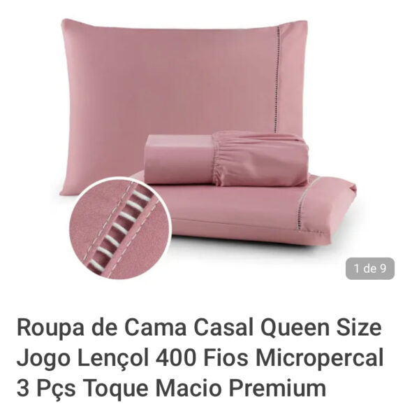 OFERTA 18/11/24 Roupa de Cama Casal Queen Size Jogo Lençol 400 Fios Micropercal 3 Pçs Toque Macio Premium fgec0kb9ke
