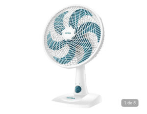 OFERTA 21/01/25 Ventilador de Mesa Ultra V-UT-30-01 30cm 6 Pás 3 Velocidades Branco e Azul - PM 238817400