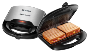 OFERTA 20/11/24 Sanduicheira Grill Mondial Master S-20 Preta - 750W Antiaderente - PM 236684000