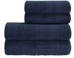 OFERTA 20/11/24 Jogo de Toalhas de Banho e Rosto Camesa 100% Algodão Loft Marinho 4 Peças - 238765400