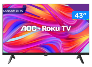 OFERTA 28/11/24 Smart TV 43" Full HD DLED AOC Série 5045 43S5045/78G VA Wi-Fi - PM 238637200