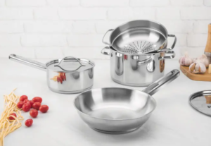 OFERTA 20/11/24 Jogo de Panelas Tramontina Inox Fundo Triplo - 4 Peças Isis - PM 236940600