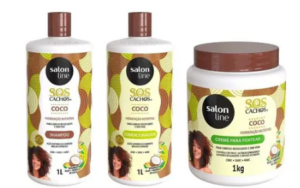 OFERTA 04/12/24 Kit SOS Cachos Coco Familia com Creme de pentear 1kg Salon Line - PM kf0ff0371d