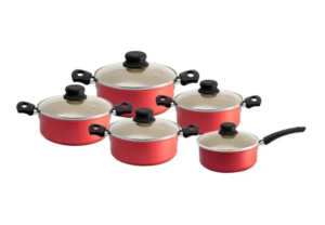 OFERTA 17/12/24 Conjunto De Panelas Antiaderente Vermelho 5 Peças Arnix - PM je1kb68a9j