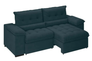 OFERTA 16/12/24 Sofá Retrátil Reclinável 3 Lugares Suede Veludo - Arezzo BestHouse - PM 121937902