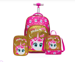 OFERTA 02/01/25 Kit Escolar Spector Mochila de Rodinhas Estojo Lancheira Infantil - PM cfc353j5f3