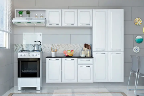 OFERTA 02/01/25 Cozinha Compacta Itatiaia Amanda Aço com Balcão 10 Portas 1 Gaveta - PM 237989500