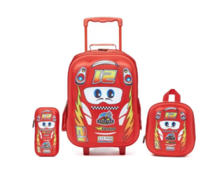 OFERTA 02/01/25 Kit Mochila Escolar Rodinha Carros Reforçada 3D Alto Relevo - PM db7b2j7kac